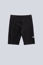 Pineapple Black Womens Cycling Shorts with Pocket