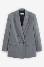 Gris - Blazer croisé décontracté