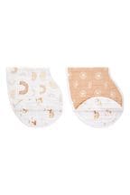 aden + anais White Cotton Muslin Keep Rising Burpy Bibs 2 Pack