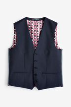 Slim Fit Signature Marzotto Italian Fabric Textured Suit Waistcoat