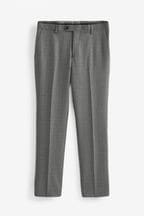 Grey Signature British Fabric Textured Suit: Trousers