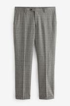 Light Grey Tailored Signature Empire Mills British Fabric Check Suit Trousers