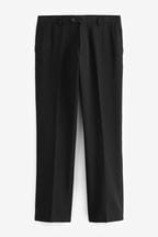 Black Regular Fit Essential Suit: Trousers