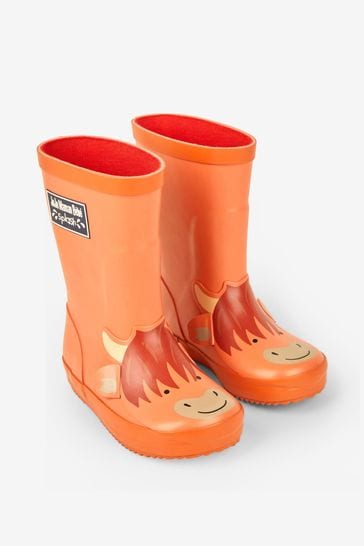 Buy JoJo Maman B b Rust Kids Highland Cow Wellies from Next USA