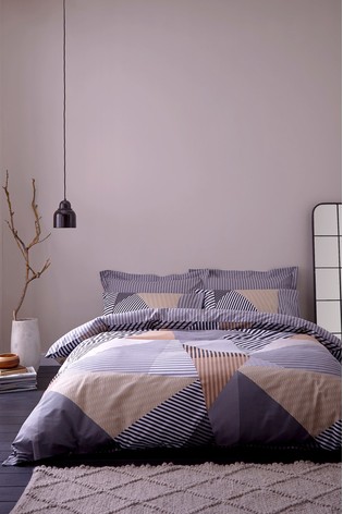 Buy Jazz Geometric Cotton Duvet Cover And Pillowcase Set By Bianca