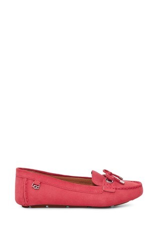 red ugg loafers
