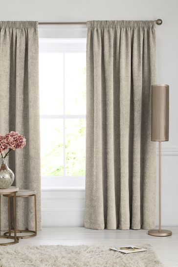 Buy Chenille Natural Made To Measure Curtains From The Next Uk