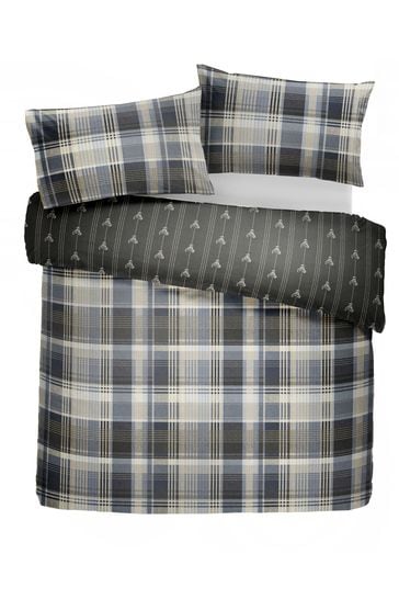 D Connolly Check Brushed Cotton, Black And White Flannel Duvet Covers