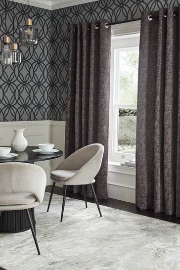 Buy Heavyweight Chenille Eyelet Lined Curtains From The Next Uk