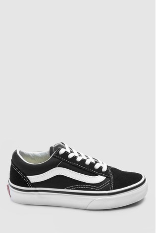 black and white vans low top