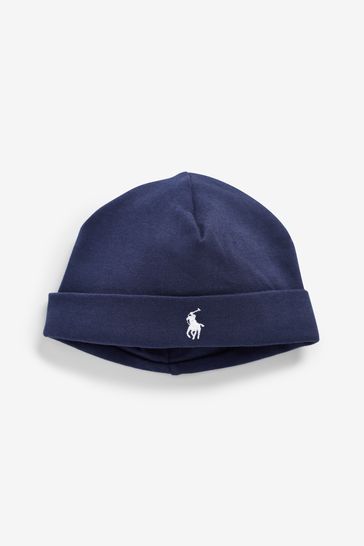 Buy Ralph Lauren Navy Baby Hat from the 