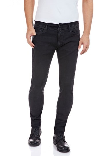 replay black jeans