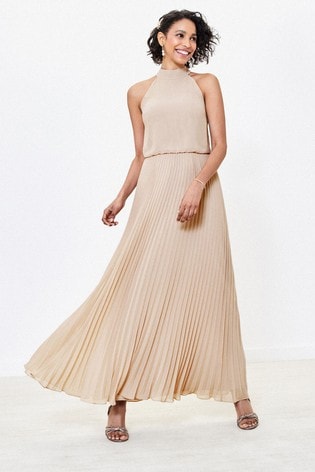 Oasis pleated bridesmaid dress