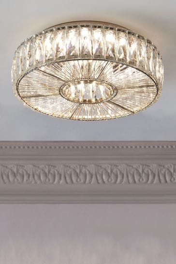 Aria Flush Ceiling Light From The Next Uk - Glass Flush Mount Ceiling Light Uk