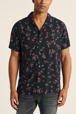 Abercrombie \u0026 Fitch Navy Floral Shirt 