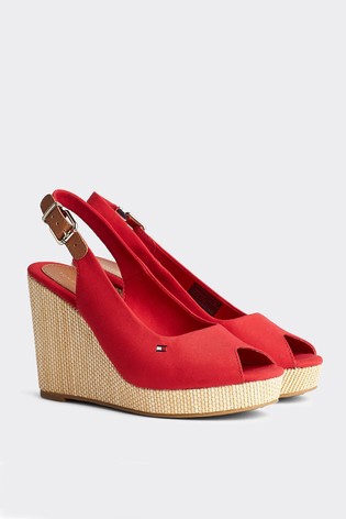 red wedge sandals uk