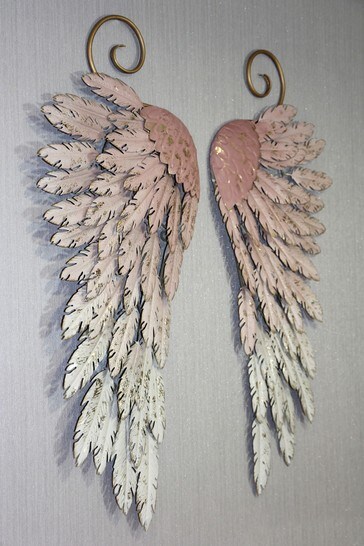 Buy Metallic Pink Angel Wings Wall Art By Arthouse From The Next Uk Online Shop