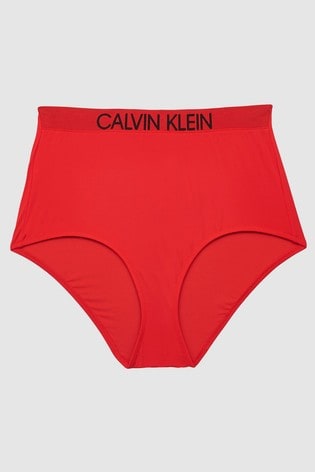 red calvin klein bikini bottoms