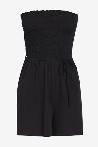 black jersey playsuit