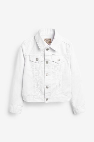 ralph lauren white denim jacket