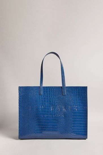 Buy Ted Baker Allicon Blue Imitation Croc Ew Icon Bag from the Laura ...
