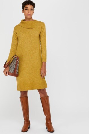 yellow jumper dress