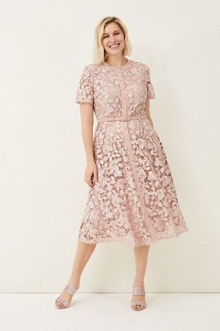 Phase Eight Pink Lace Dress Flash Sales, UP TO 57% OFF | www 