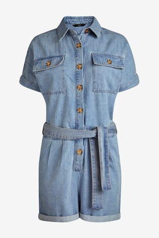 utility playsuit denim