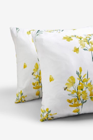 Buy 2 Pack Bee Happy Floral Duvet Cover And Pillowcase Set From