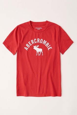 Abercrombie \u0026 Fitch Red Logo T-Shirt 