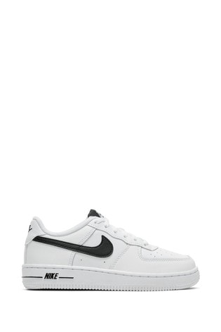Buy Nike White/Black Air Force 1 Junior 