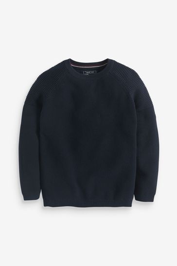 Buy Textured Crew Jumper (3-16yrs) from 