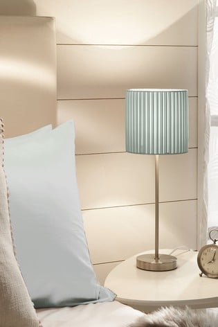 Village At Home Wilson Table Lamp, Duck Egg Blue Table Lamp Shades Uk