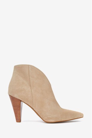 sand suede ankle boots