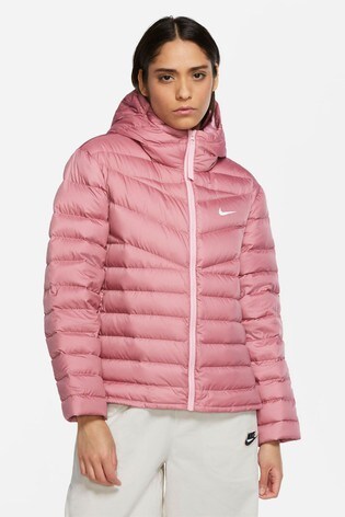 nike pink puffer jacket