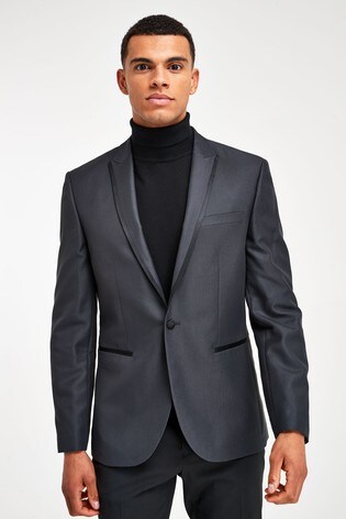 polo neck suit jacket