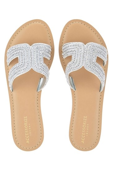 Accessorize Bella Beaded Sliders