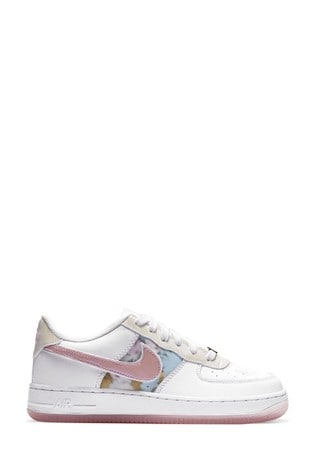 Buy Nike White/Pink Air Force 1 Youth 