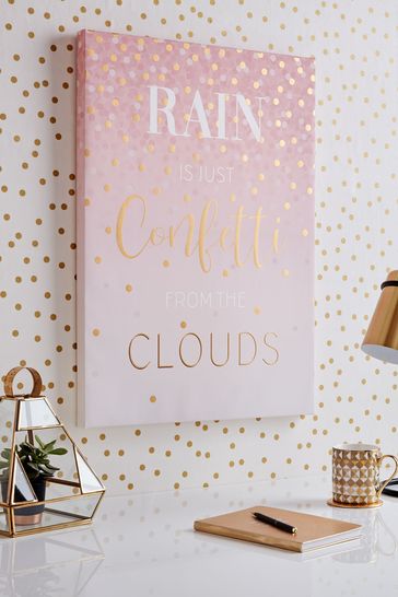 Buy Confetti Typography Wall Art By Art For The Home From The Next Uk Online Shop