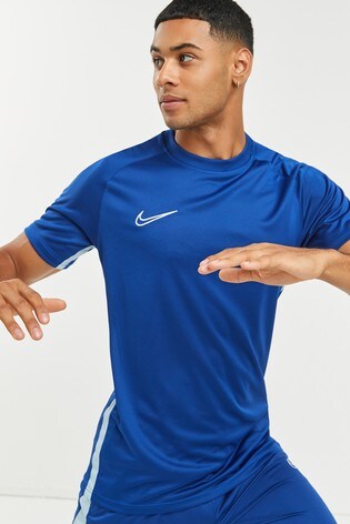 white and blue nike t shirt