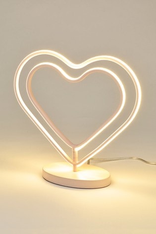 Heart Led Table Lamp From The Next Uk, Pink Heart Table Lamp
