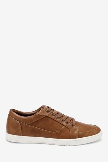 Tan Perforated Trainers from the Next 