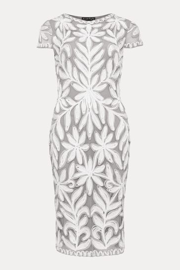 Phase Eight Blue Isobel Tapework Dress 