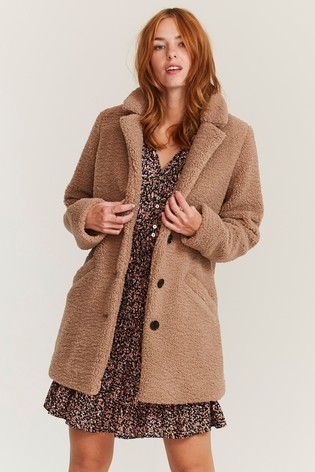 fatface green caroline teddy coat