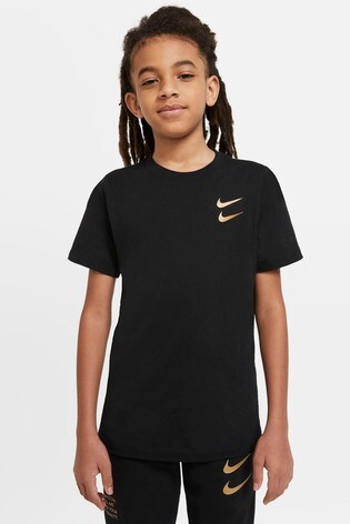 nike black and gold t shirt