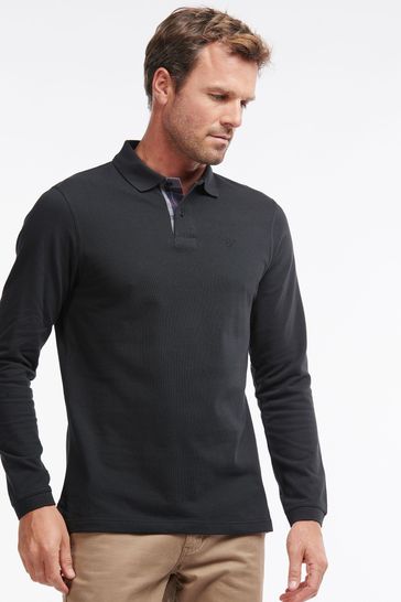 barbour long sleeve sports polo