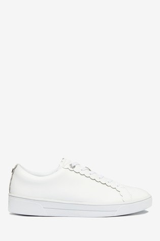 Buy Ted Baker White Frill Trainers from 