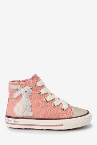 Pink Bunny High Top Trainers (Younger 