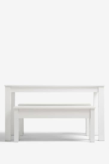 Buy White Gloss 4 Seater Bench Set From The Next Uk Online Shop