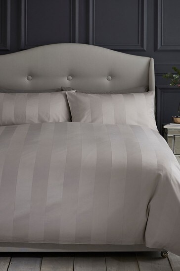 Buy Silentnight Satin Stripe Duvet Cover And Pillowcase Set From